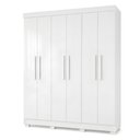 Ver imagem 3 de Quarto Infantil/Juvenil com Beliche Vegas e Guarda Roupa 6 Portas 4 Gavetas Flórida 100% MDF Branco