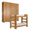 Ver imagem 1 de Quarto Infantil/juvenil com Beliche Flórida e Guarda Roupa 6 Portas 4 Gavetas Flórida 100% Mdf
