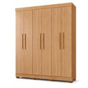 Ver imagem 3 de Quarto Infantil/Juvenil com Beliche Vegas e Guarda Roupa 6 Portas 4 Gavetas Flórida 100% MDF Marrom/