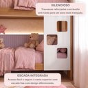 Ver mais imagens de Quarto Infantil/Juvenil com Beliche Vegas e Guarda Roupa 6 Portas 4 Gavetas Flórida 100% MDF Marrom/