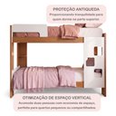Ver imagem 6 de Quarto Infantil/Juvenil com Beliche Vegas e Guarda Roupa 6 Portas 4 Gavetas Flórida 100% MDF Marrom/