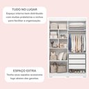 Ver mais imagens de Quarto Infantil/Juvenil com Beliche Flórida e Guarda Roupa 4 Portas 3 Gavetas Flórida 100% MDF Branc