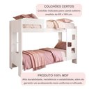 Ver imagem 7 de Quarto Infantil/Juvenil com Beliche Vegas e Guarda Roupa 4 Portas 3 Gavetas Flórida 100% MDF Branco