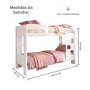 Ver imagem 5 de Quarto Infantil/Juvenil com Beliche Vegas e Guarda Roupa 4 Portas 3 Gavetas Flórida 100% MDF Branco