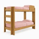 Ver imagem 3 de Quarto Infantil/Juvenil com Beliche Flórida e Guarda Roupa 4 Portas 3 Gavetas Flórida 100% MDF Marrom/Amadeirado