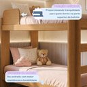 Ver imagem 7 de Quarto Infantil/Juvenil com Beliche Flórida e Guarda Roupa 4 Portas 3 Gavetas Flórida 100% MDF Marrom/Amadeirado