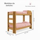 Ver imagem 5 de Quarto Infantil/Juvenil com Beliche Flórida e Guarda Roupa 4 Portas 3 Gavetas Flórida 100% MDF Marrom/Amadeirado