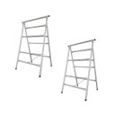 Ver imagem 1 de Kit 2 Cavaletes Reforçados Dobráveis 125x80cm Zincado Nv325