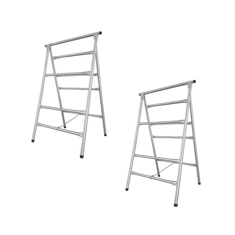 Kit 2 Cavaletes Reforçados Dobráveis 125x80cm Zincado Nv325