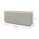 Ver imagem 3 de Buffet Lux 1,84m com 4 Portas Mavaular:off White