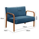 Ver imagem 3 de Namoradeira Anita Sofá 2 Lugares Moderna Braço Madeira