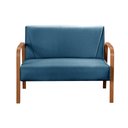 Ver imagem 5 de Namoradeira Anita Sofá 2 Lugares Moderna Braço Madeira