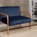 Ver imagem 1 de Namoradeira Anita Sofá 2 Lugares Moderna Braço Madeira