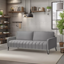 Ver imagem 7 de Sofá Living 2,20mt - Elegância - Tecido Veludo - Pé de Ferro:azul