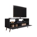 Ver imagem 3 de Rack Bancada para Tv de até 55 Polegadas Sienna Preto Maderatto Móveis