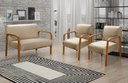 Ver imagem 2 de Conjunto Decorativo Anita Namoradeira + Poltronas Sala, Recepção Marrom Claro 150