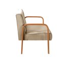 Ver imagem 4 de Conjunto Decorativo Anita Namoradeira + Poltronas Sala, Recepção Marrom Claro 150