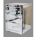 Ver imagem 1 de Mesa de Cabeceira Espelhada com Bisotê - Tamanho Regular - Mobília Express