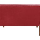 Ver imagem 4 de Namoradeira Anita Sofá 2 Lugares Moderna Braço Madeira Vermelho Suede Bordô 110
