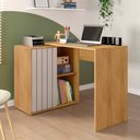 Ver imagem 4 de Escrivaninha Clyn 140cm Lamina Mel/cacao - Sallar Home