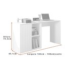 Ver imagem 3 de Escrivaninha Clyn 140cm Lamina Mel/cacao - Sallar Home