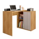 Ver imagem 1 de Escrivaninha Clyn 140cm Lamina Mel/cacao - Sallar Home