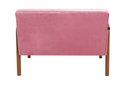 Ver imagem 4 de Namoradeira Anita Sofá 2 Lugares Moderna Braço Madeira Suede Rosa 280
