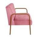 Ver imagem 5 de Namoradeira Anita Sofá 2 Lugares Moderna Braço Madeira