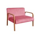 Ver imagem 2 de Namoradeira Anita Sofá 2 Lugares Moderna Braço Madeira