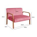 Ver imagem 3 de Namoradeira Anita Sofá 2 Lugares Moderna Braço Madeira