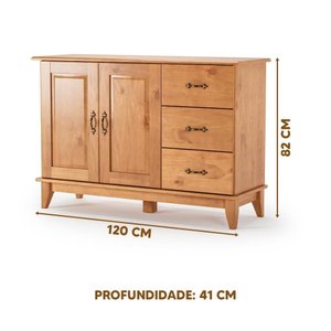 Conjunto 2 Balcões de 2 Portas em Madeira Maciça