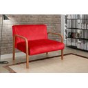 Ver imagem 1 de Namoradeira Anita Sofá 2 Lugares Moderna Braço Madeira