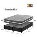 Ver imagem 4 de Cama Box King Bipartido Preto + Colchão Espuma D45 Ortopédico Zidi Brooklyn 193x203x62cm