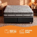 Ver imagem 5 de Cama Box King Bipartido Preto + Colchão Espuma D45 Ortopédico Zidi Brooklyn 193x203x62cm