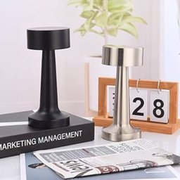 Luminária de Mesa Halter Preta Led 2w 3 Cores Touch sem Fio Recarregável Dimerizável - 3