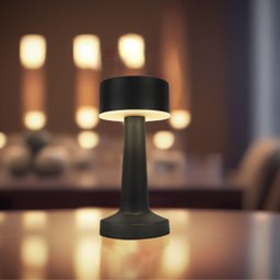 Luminária de Mesa Halter Preta Led 2w 3 Cores Touch sem Fio Recarregável Dimerizável - 2