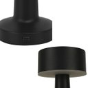 Ver imagem 4 de Luminária de Mesa Halter Preta Led 2w 3 Cores Touch sem Fio Recarregável Dimerizável