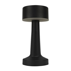 Luminária de Mesa Halter Preta Led 2w 3 Cores Touch sem Fio Recarregável Dimerizável