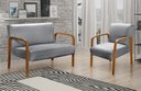 Ver imagem 1 de Conjunto Decorativo Anita Kit Namoradeira + Poltrona Sala, Recepção Cinza 320