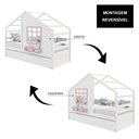 Ver imagem 6 de Bicama Casinha com Janela Madeira Maciça Branco/ Rosa Housin