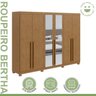 Conjunto de Guarda-roupa 6 Portas com Espelho e Pés Bertha com Cômoda Toronto - 11