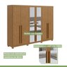 Conjunto de Guarda-roupa 6 Portas com Espelho e Pés Bertha com Cômoda Toronto - 12