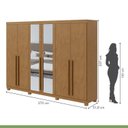 Ver imagem 5 de Conjunto de Guarda-roupa 6 Portas com Espelho e Pés Bertha com Cômoda Toronto
