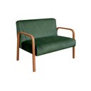 Ver imagem 2 de Namoradeira Anita Sofá 2 Lugares Moderna Braço Madeira