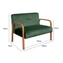 Ver imagem 3 de Namoradeira Anita Sofá 2 Lugares Moderna Braço Madeira