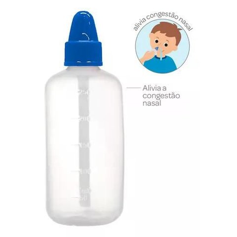 Garrafinha Lavagem Nasal Criança e Adulto - 250ml Buba