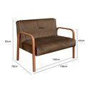 Ver imagem 3 de Namoradeira Anita Sofá 2 Lugares Moderna Braço Madeira