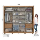 Ver imagem 2 de Guarda-roupa 2 Portas Deslizantes 4 Gavetas com Espelho Medelín