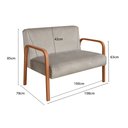 Ver imagem 3 de Namoradeira Anita Sofá 2 Lugares Moderna Braço Madeira