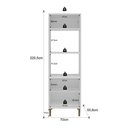 Ver imagem 3 de Paneleiro de Cozinha Americana para Forno e Micro-ondas 70cm 3 Portas Multimóveis Cr20490 Branco-